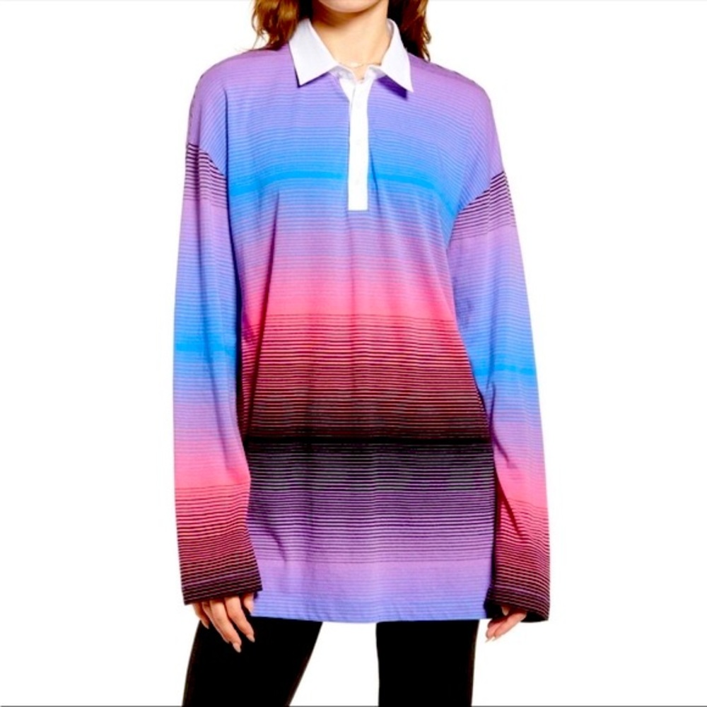 BP Purple Magic Ombre Long Sleeve Shirt Size Medium